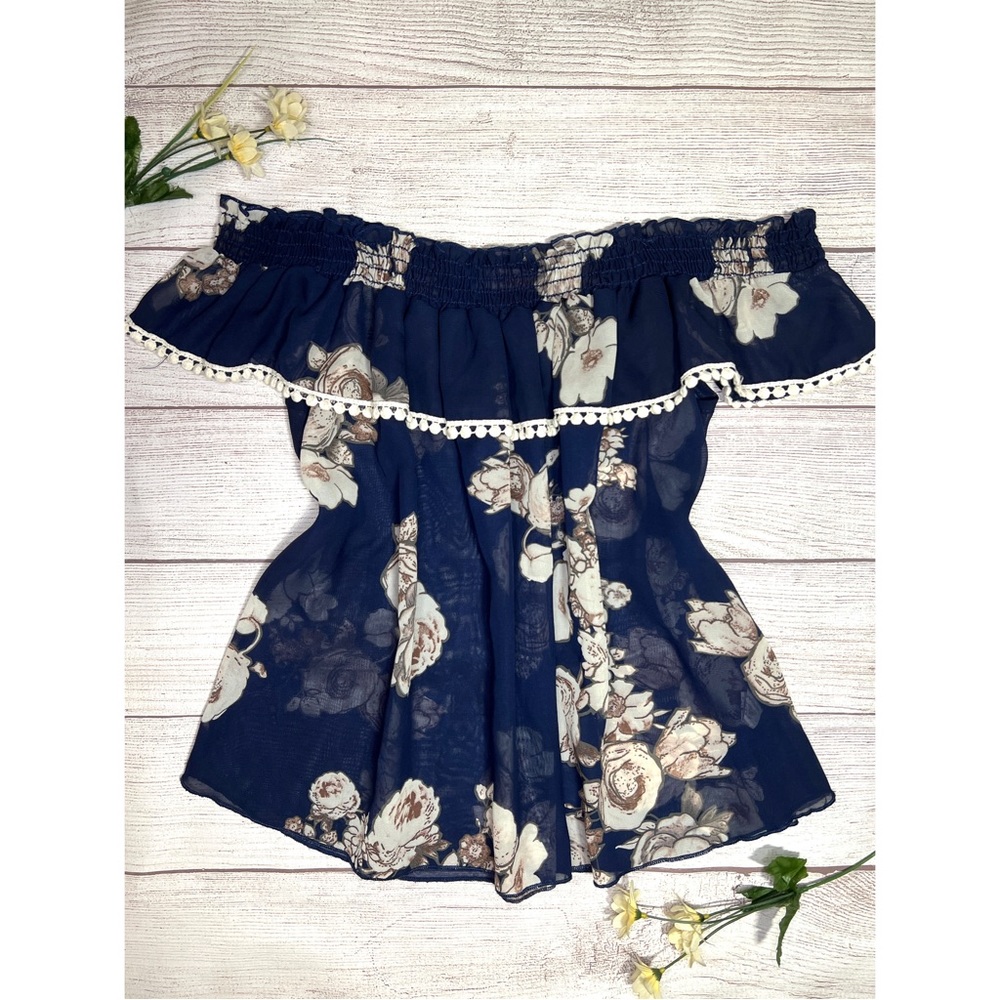Vivace Floral Ruffle Off The Shoulder Top - Picture 13 of 13